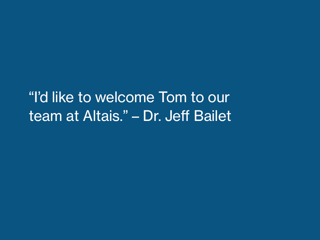 Altais Names Interim Chief Operating Officer