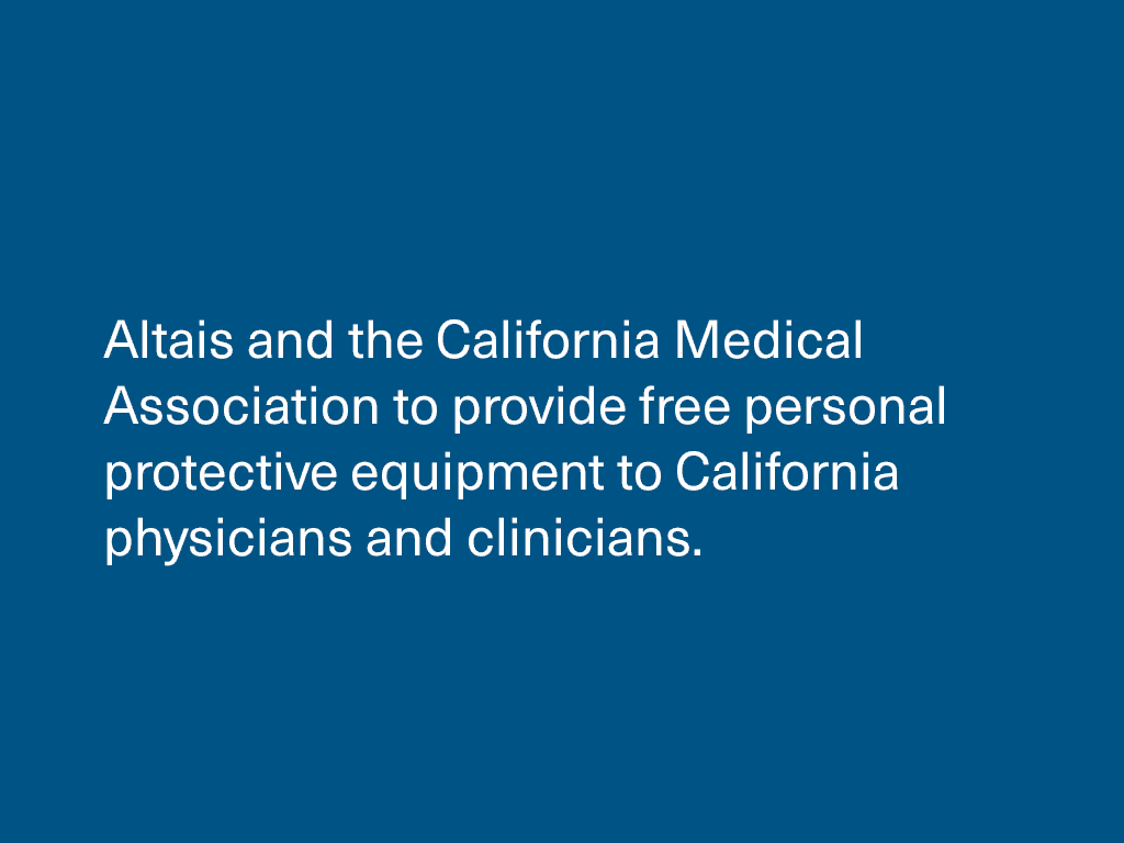 CMA partners with State of California and Altais to provide free Personal Protective Equipment to Physician Practices